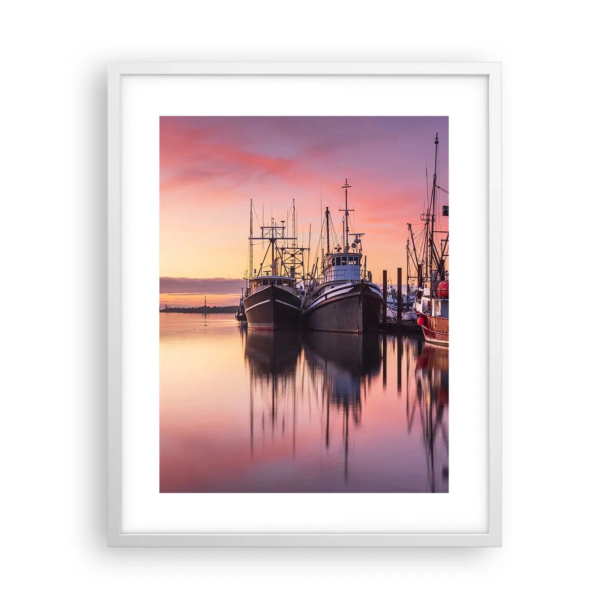 Póster en marco blanco - Descanso antes de partir - 40x50 cm