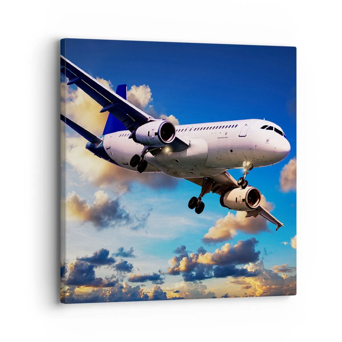Cuadro sobre lienzo - Impresión de Imagen - Un viaje en blanco y azul - 30x30 cm