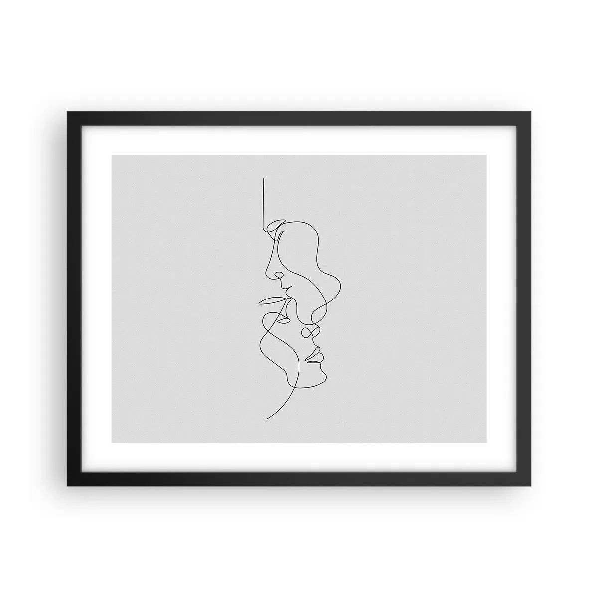 Póster en marco negro - El calor de los deseos lúgubres - 50x40 cm