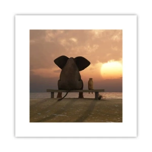 Póster - Es bueno estar en silencio juntos - 30x30 cm