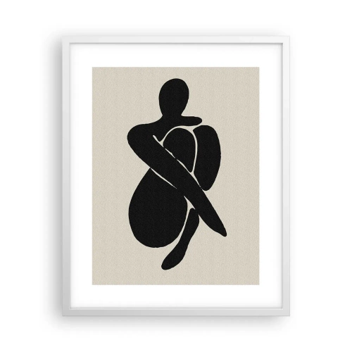 Póster en marco blanco - En mi propio abrazo - 40x50 cm