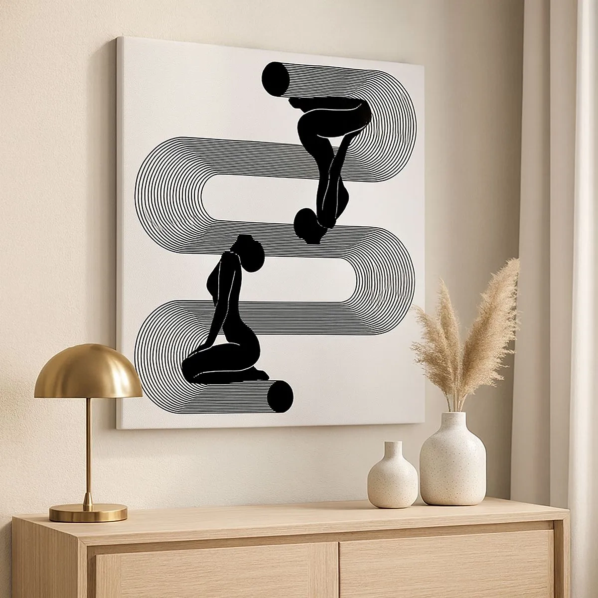 Cuadro sobre lienzo - Impresión de Imagen - Simetría sensual - 30x30 cm