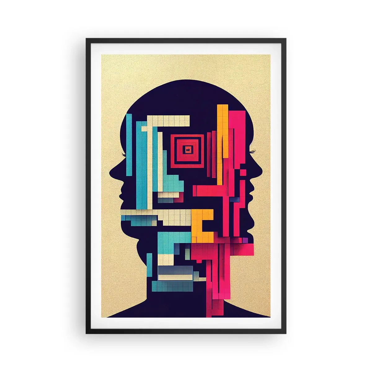 Póster en marco negro - Nuevos conocimientos - 61x91 cm