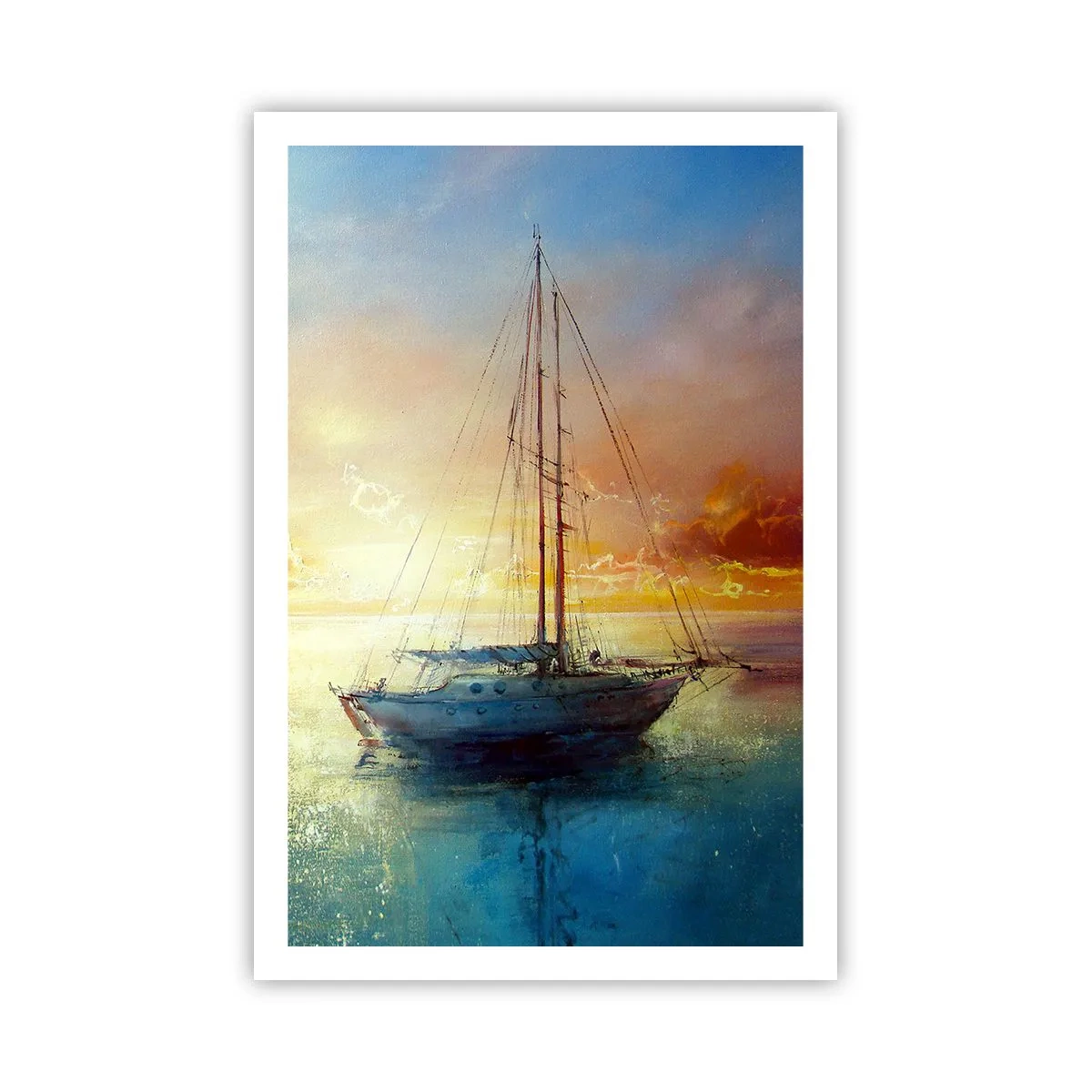 Póster - En una bahía dorada - 61x91 cm