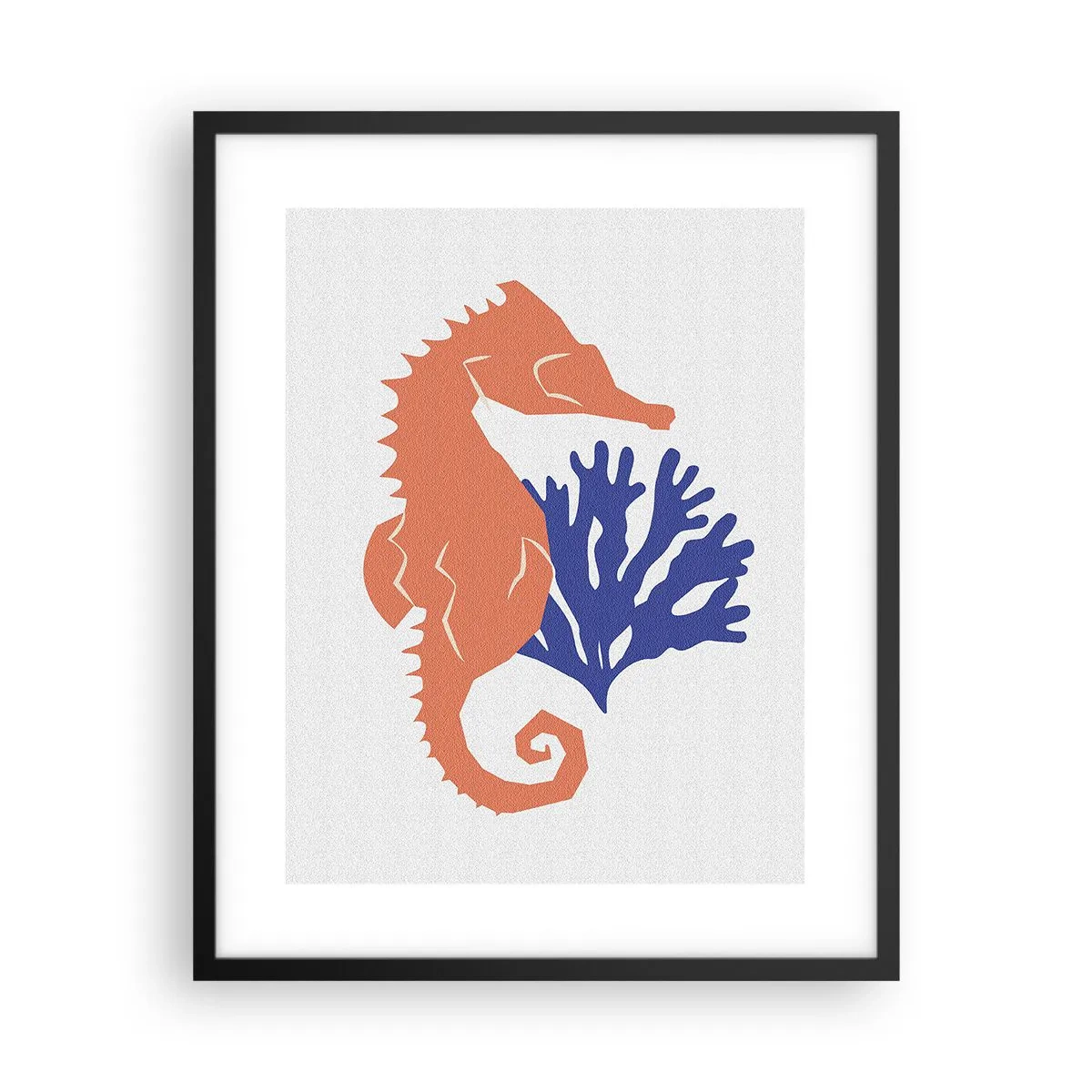 Póster en marco negro - En una pradera submarina - 40x50 cm