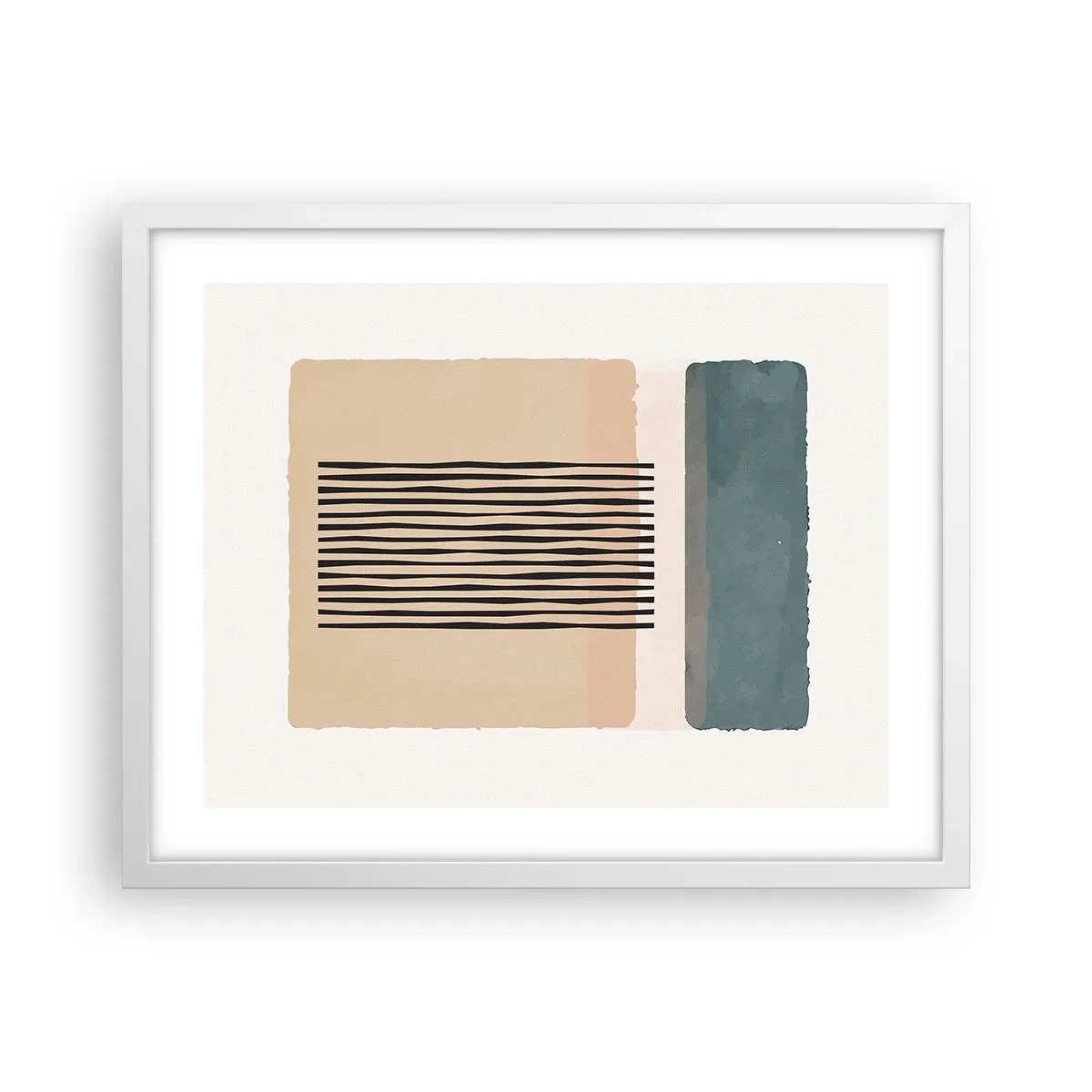 Póster en marco blanco - Todo en orden - 50x40 cm