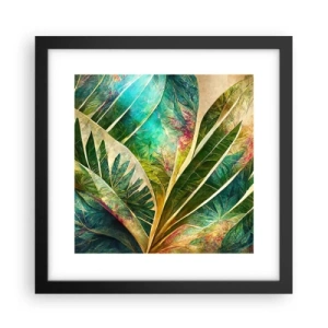 Póster en marco negro - Los colores del trópico - 30x30 cm