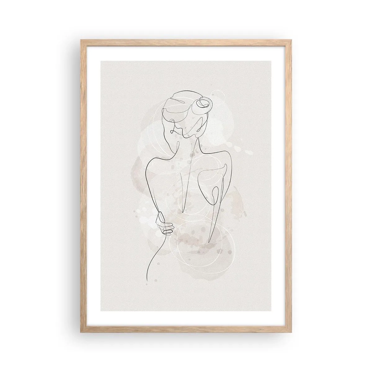 Póster en marco roble claro - Como un cuerpo sensible - 50x70 cm