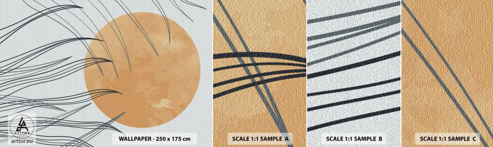 Muestra De Fotomural Standard Eco - Siempre hacia el sol - Sol, Minimalismo, Pedazo - 100x30 cm