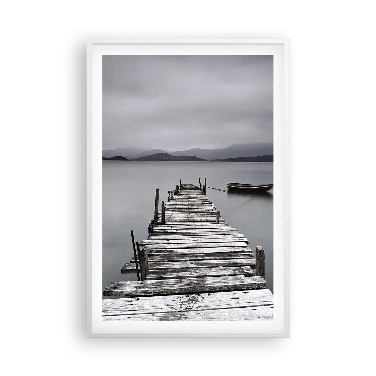 Póster en marco blanco - Mañana partimos - 61x91 cm