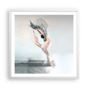 Póster en marco blanco - En el arrebato de la danza - 60x60 cm