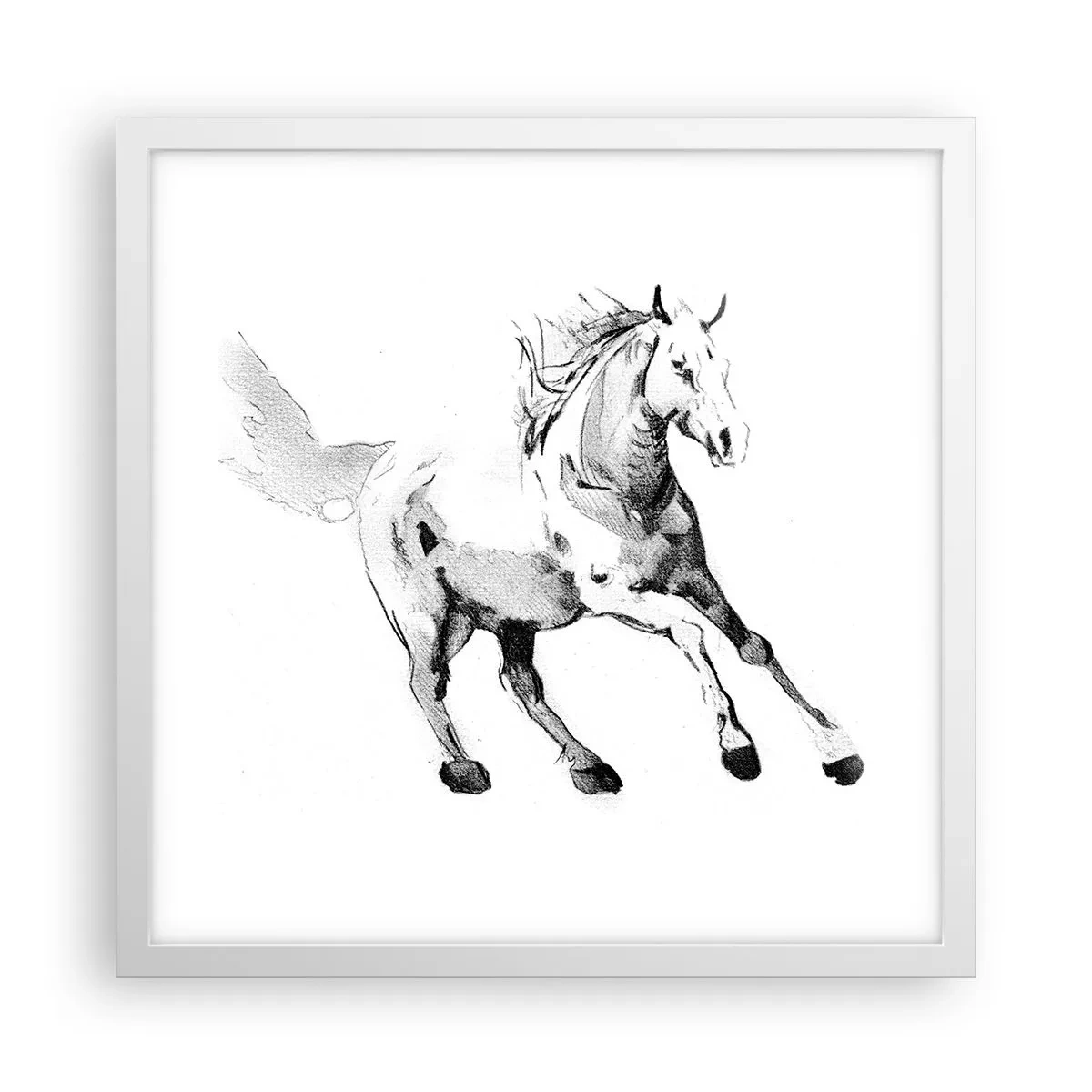 Póster en marco blanco - Alma indómita - 40x40 cm