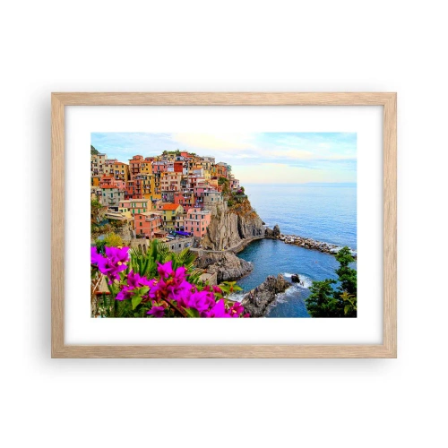 Póster en marco roble claro - La ciudad de la risa - 40x30 cm