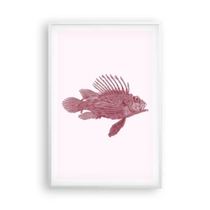 Póster en marco blanco - Un habitante de aguas exóticas - 61x91 cm