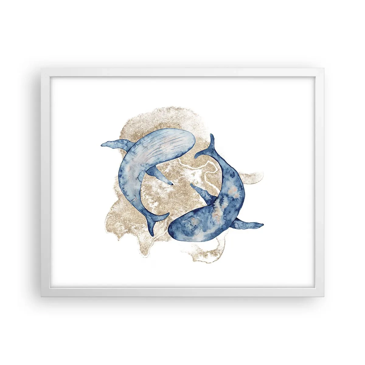 Póster en marco blanco - ¿Amistad o amor? - 50x40 cm