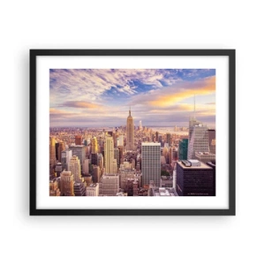 Póster en marco negro - Alcanzar las nubes - 50x40 cm