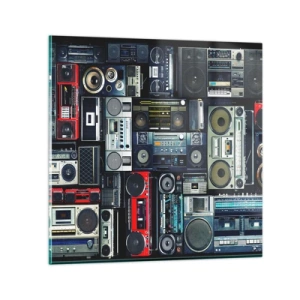 Cuadro sobre vidrio - Impresiones sobre Vidrio - Nostalgia de los 80. - 30x30 cm