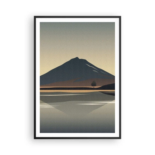 Póster en marco negro - Reflejo de espejo - 70x100 cm