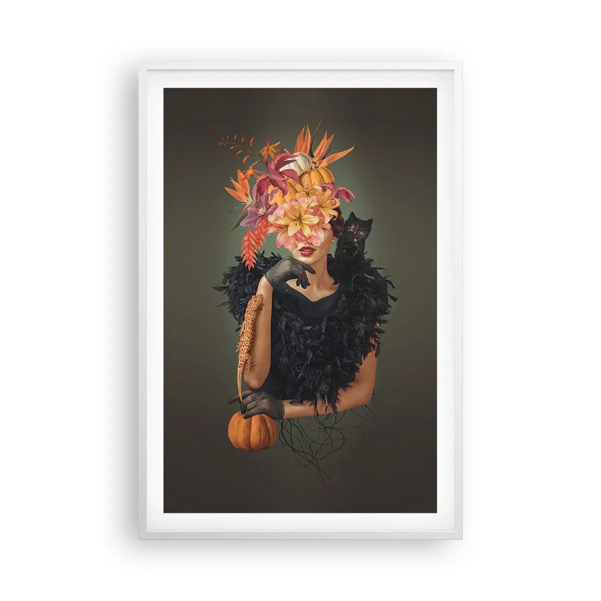 Póster en marco blanco - Hechizo de bruja - 61x91 cm