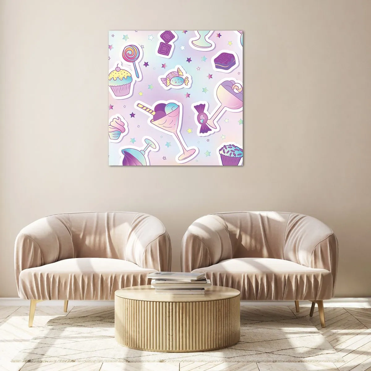 Cuadro sobre vidrio - Impresiones sobre Vidrio - Cumplir años todos los días - 70x70 cm