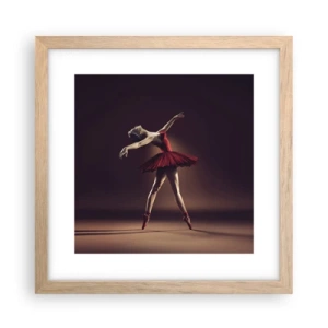 Póster en marco roble claro - Primera bailarina - 30x30 cm
