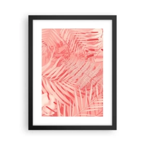 Póster en marco negro - Concepto rosa - 30x40 cm