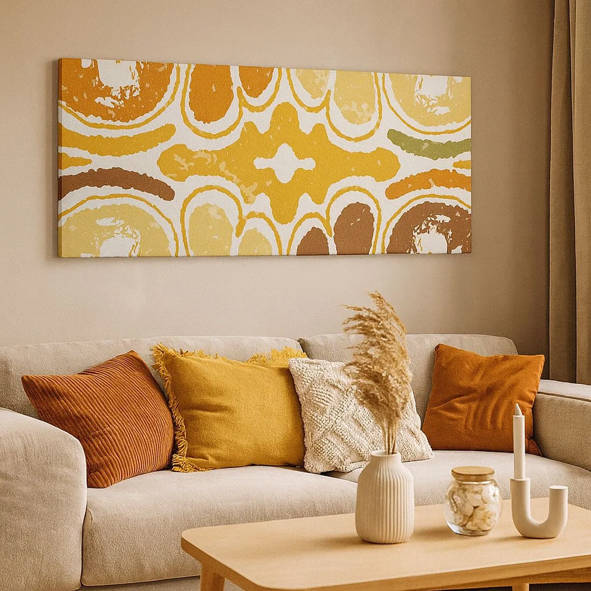 Cuadro sobre lienzo - Impresión de Imagen - Abstracción sentimental - 100x40 cm