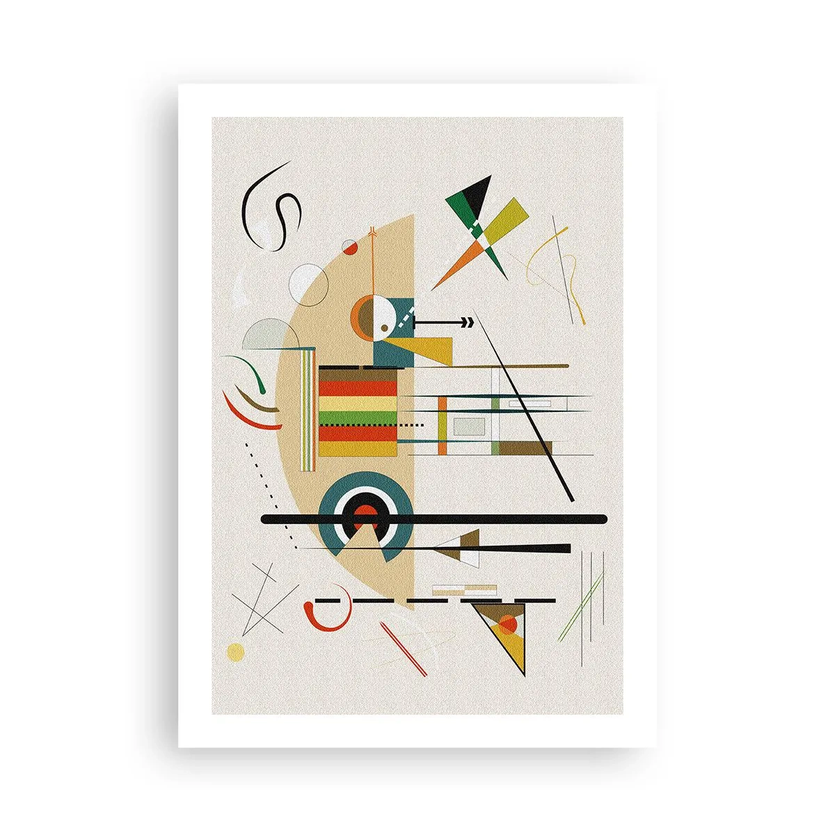 Póster - Composición geométrica abstracta - 50x70cm - Y el mundo ríe - Decoración de pared moderna para salón y dormitorio ARTTOR
