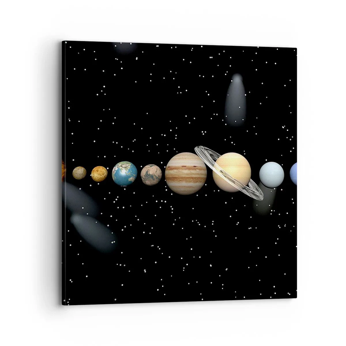 Cuadro sobre lienzo - Impresión de Imagen - Los planetas en armonía - 70x70 cm