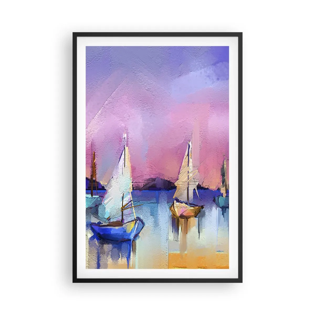 Póster en marco negro - Dirección alta mar - 61x91 cm