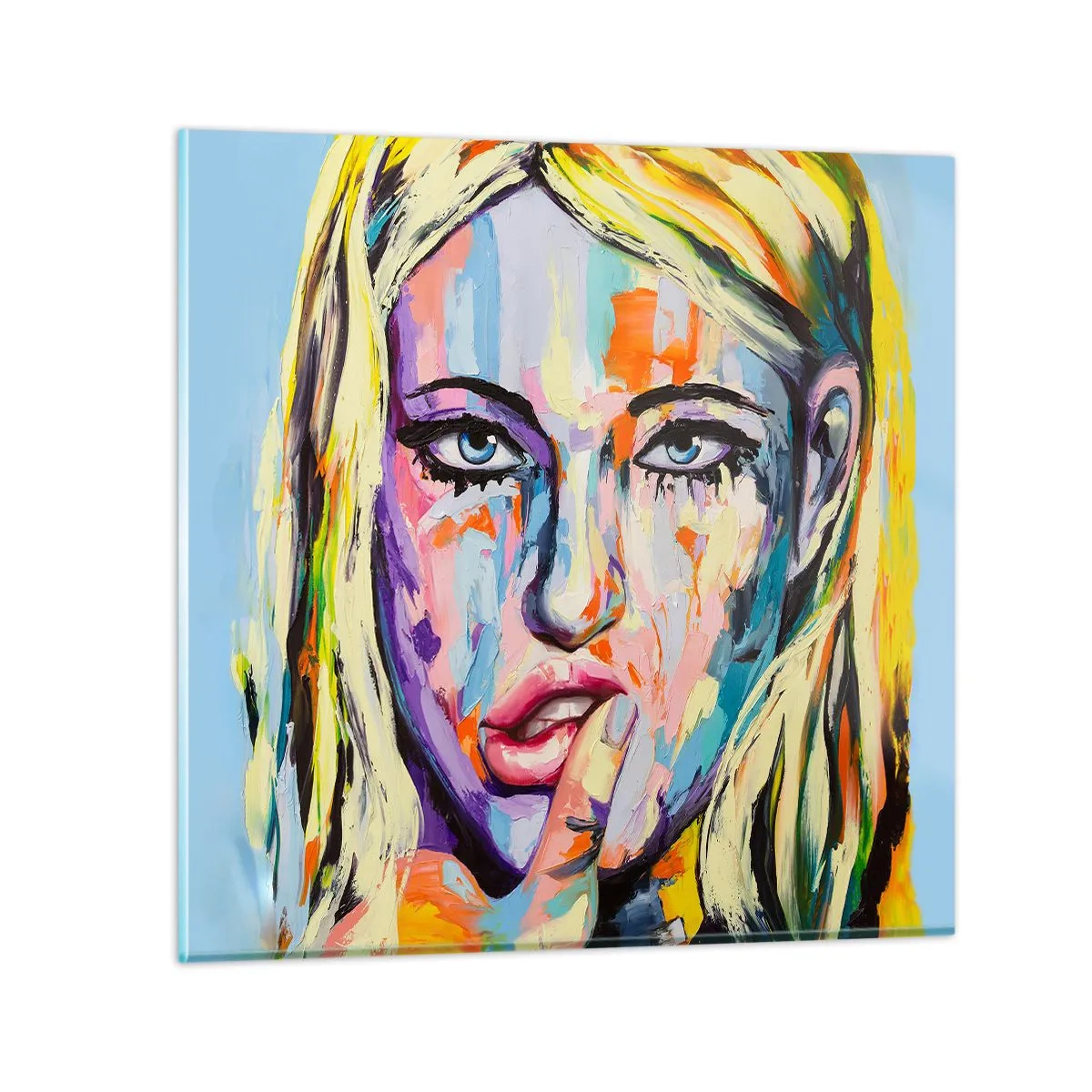 Cuadro sobre vidrio - Impresiones sobre Vidrio - Mírala a los ojos - 70x70 cm