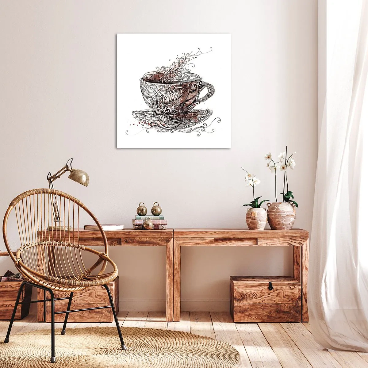 Cuadro sobre lienzo - Impresión de Imagen - Té para todo - 60x60 cm