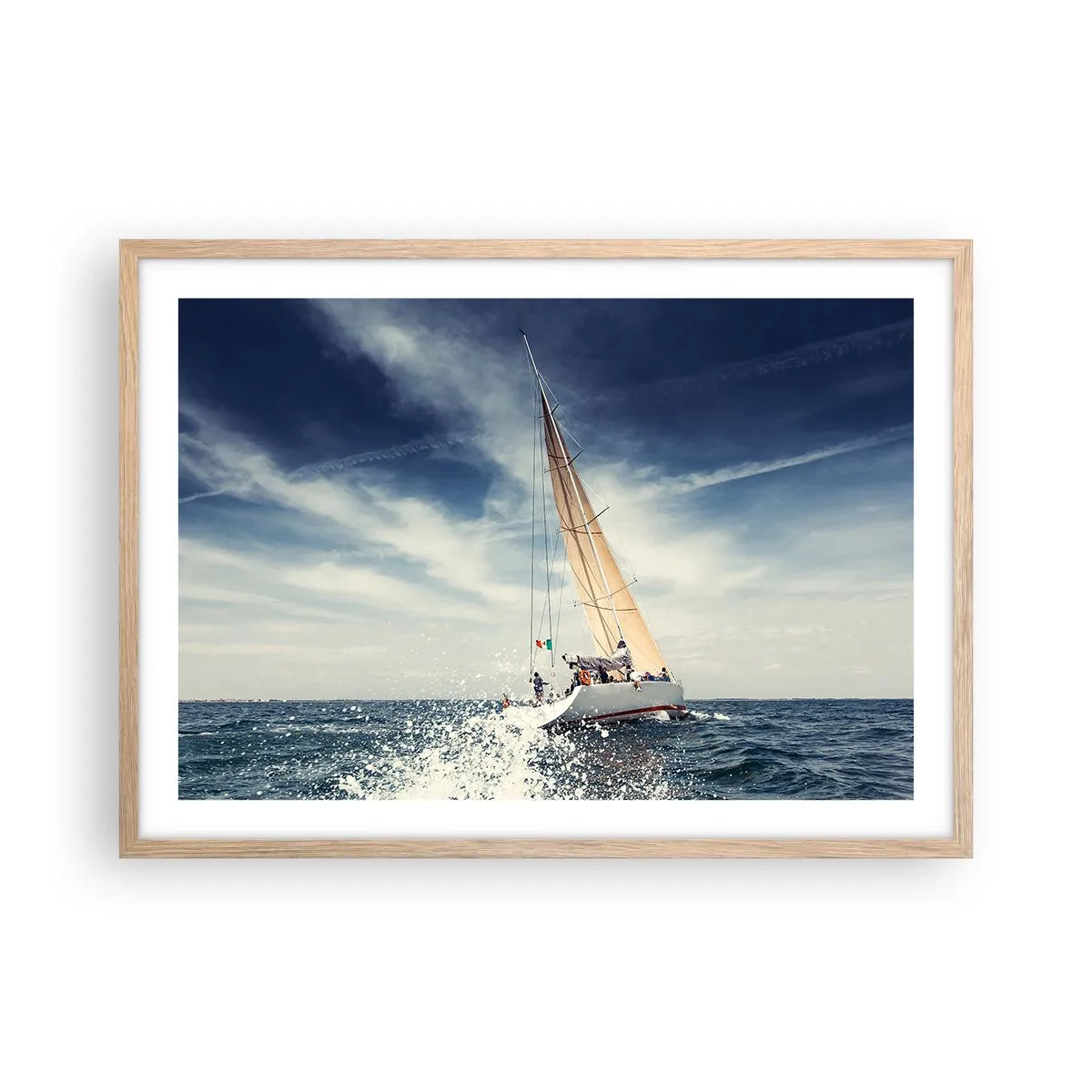 Póster en marco roble claro - ¡No nos alcanzarán! - 70x50 cm