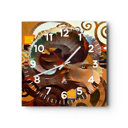 Reloj de pared - Reloj de vidrio - Magia - religiones - rituales - 30x30 cm