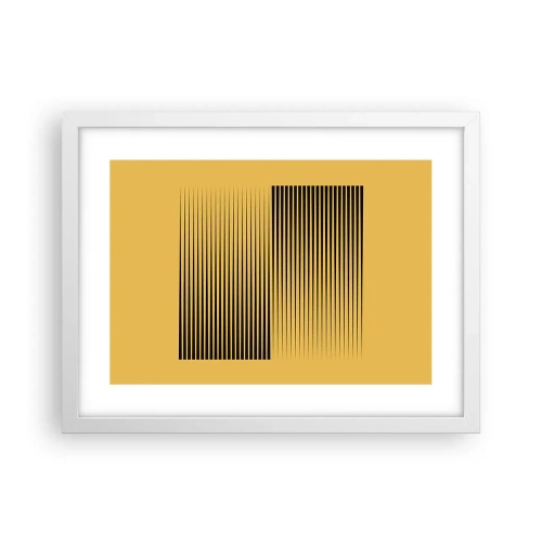 Póster en marco blanco - Cuadrado de opuestos - 40x30 cm