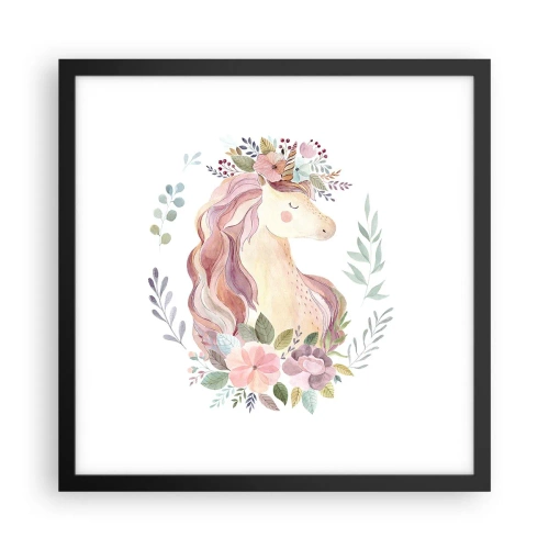 Póster en marco negro - Una invitación al mundo de los cuentos de hadas - 40x40 cm