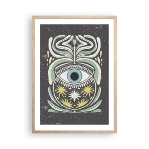 Póster en marco roble claro - Rituales tribales - 50x70 cm
