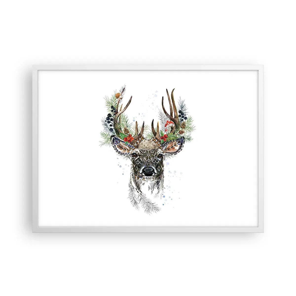 Póster en marco blanco - Con vestimenta festiva - 70x50 cm