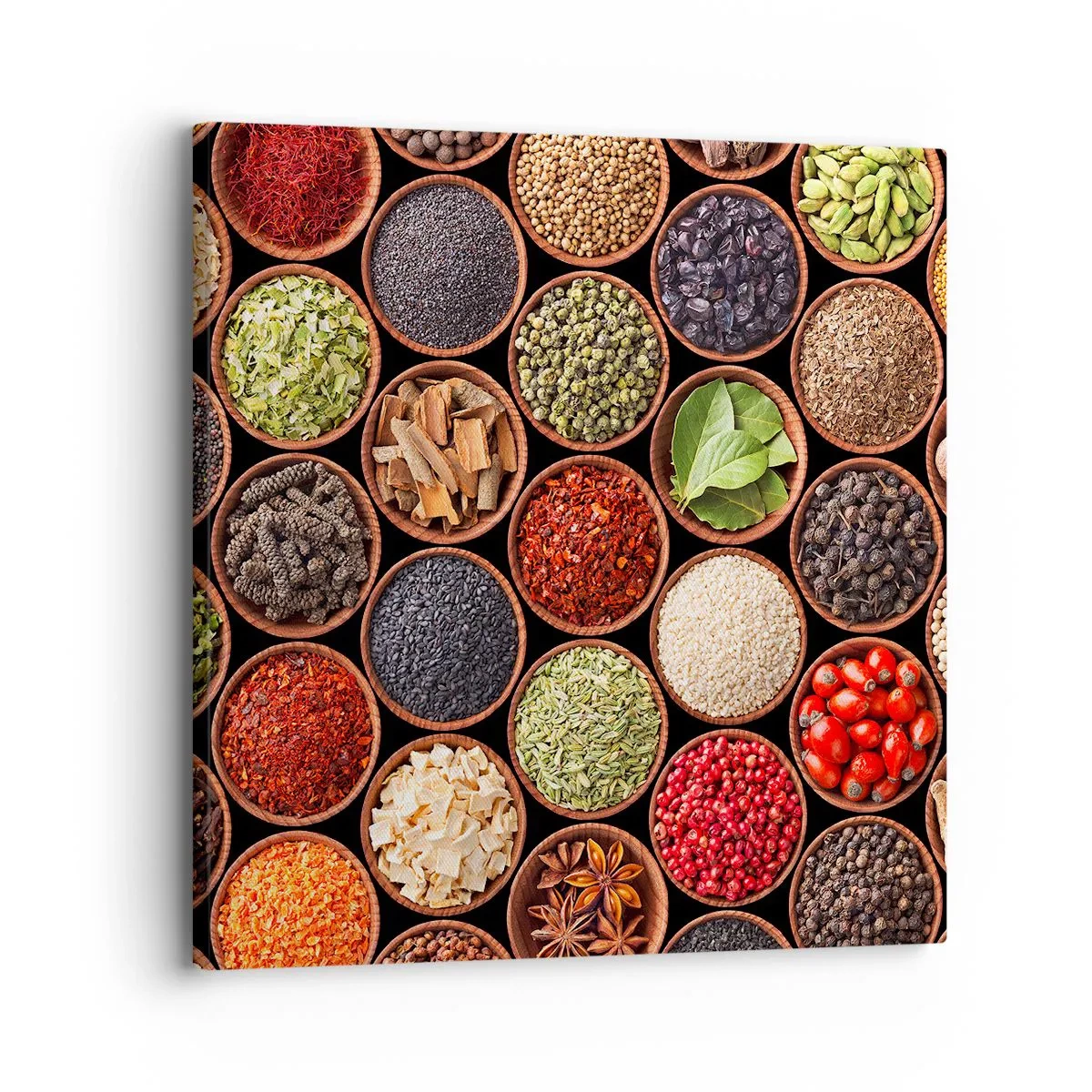 Cuadro sobre lienzo - Impresión de Imagen - Todos los sabores del mundo - 30x30 cm