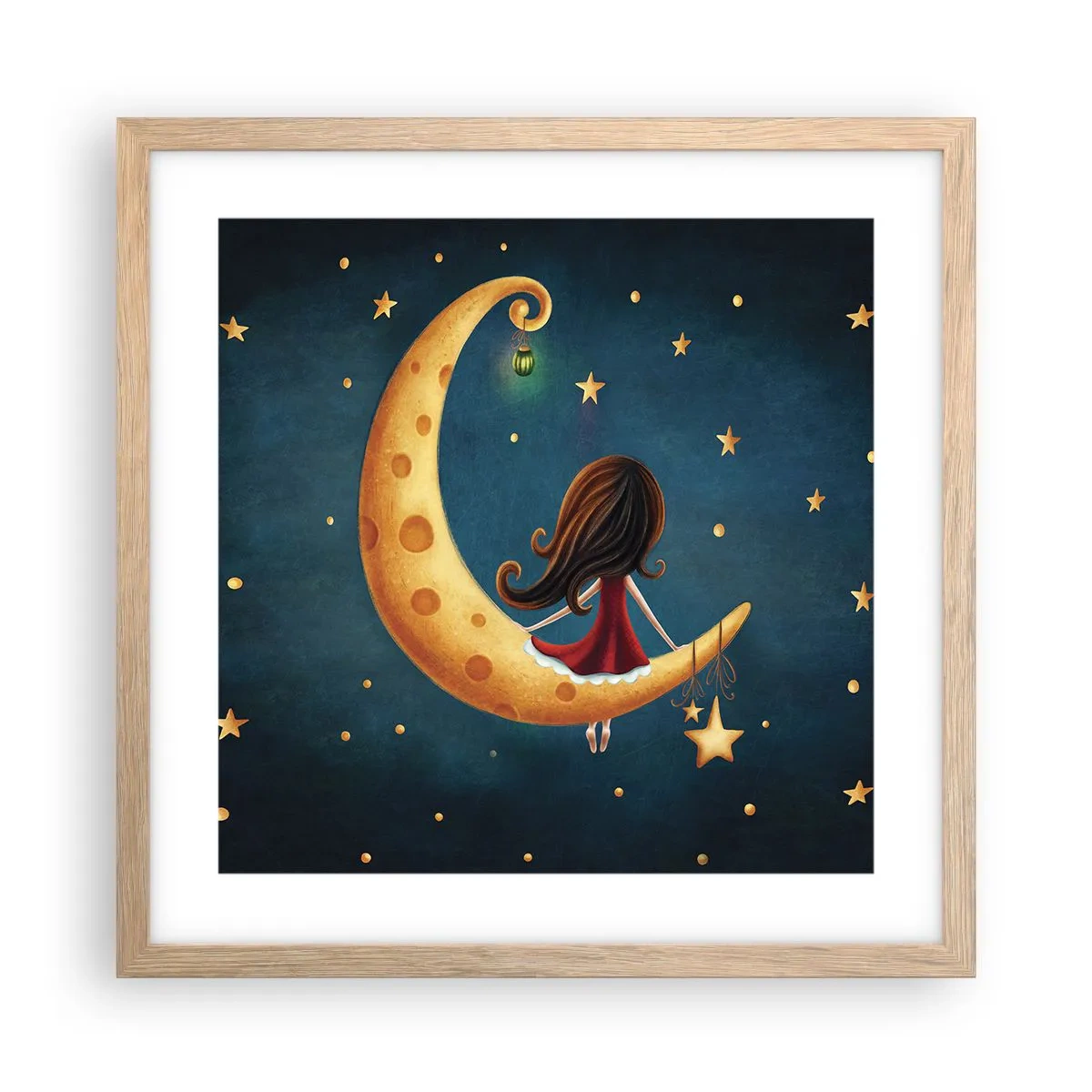 Póster en marco roble claro - Érase una vez... - 40x40 cm