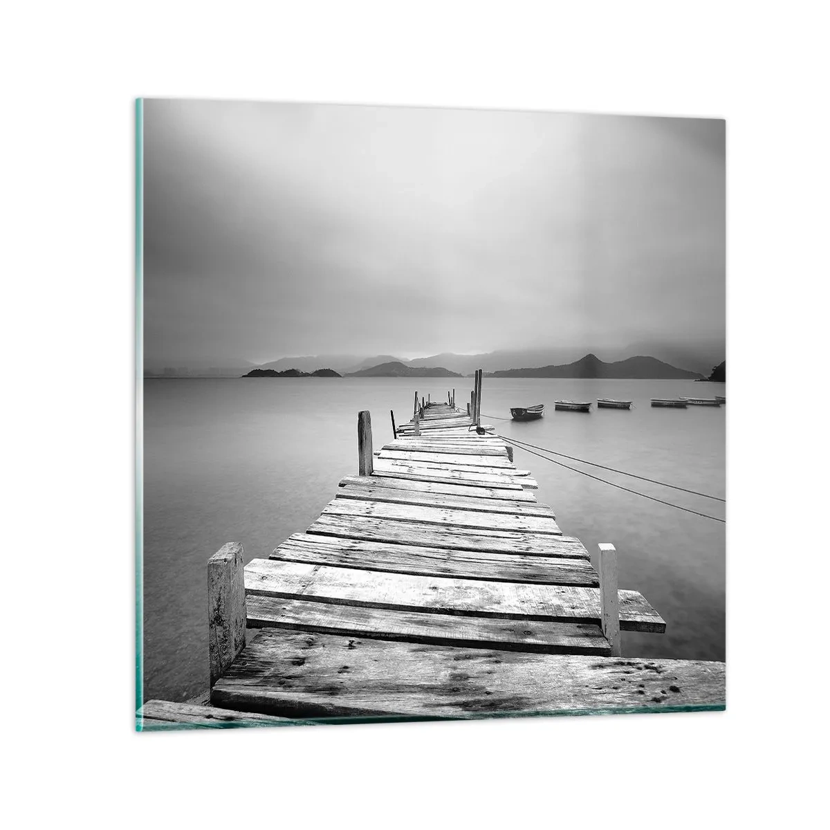 Cuadro sobre vidrio - Impresiones sobre Vidrio - Más allá de las montañas, más allá de los mares - 60x60 cm