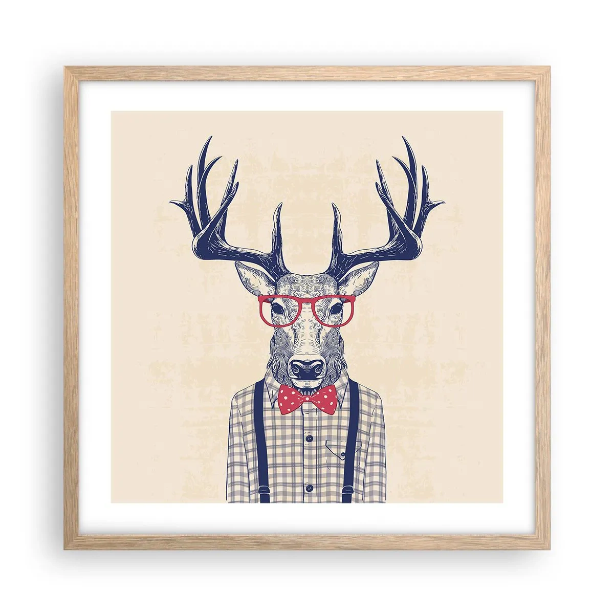 Póster en marco roble claro - Una extravagancia lúdica - 50x50 cm