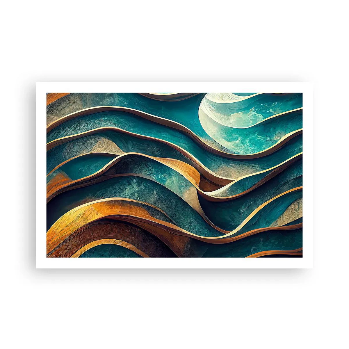 Póster - Meandros de azul - 91x61 cm
