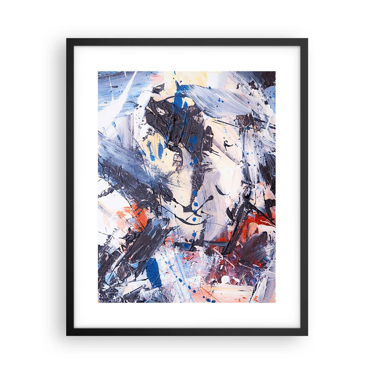 Póster en marco negro - Danza loca de la abstracción - 40x50 cm
