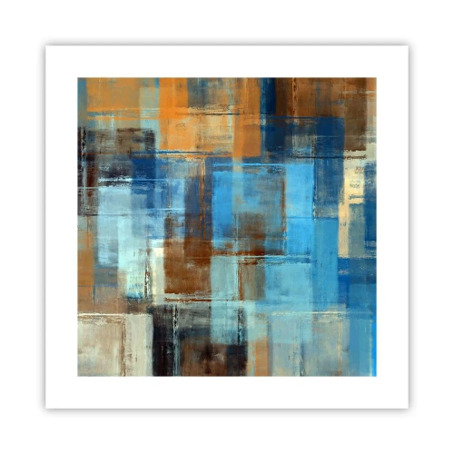 Póster - A través del velo azul - 40x40 cm