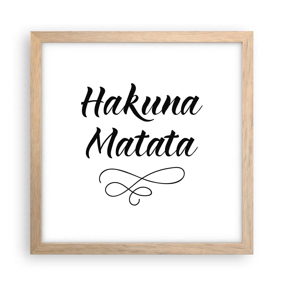 Póster en marco roble claro - El mejor consejo - 30x30 cm