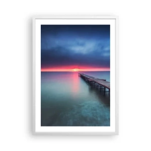 Póster en marco blanco - Entre el cielo y el agua - 50x70 cm