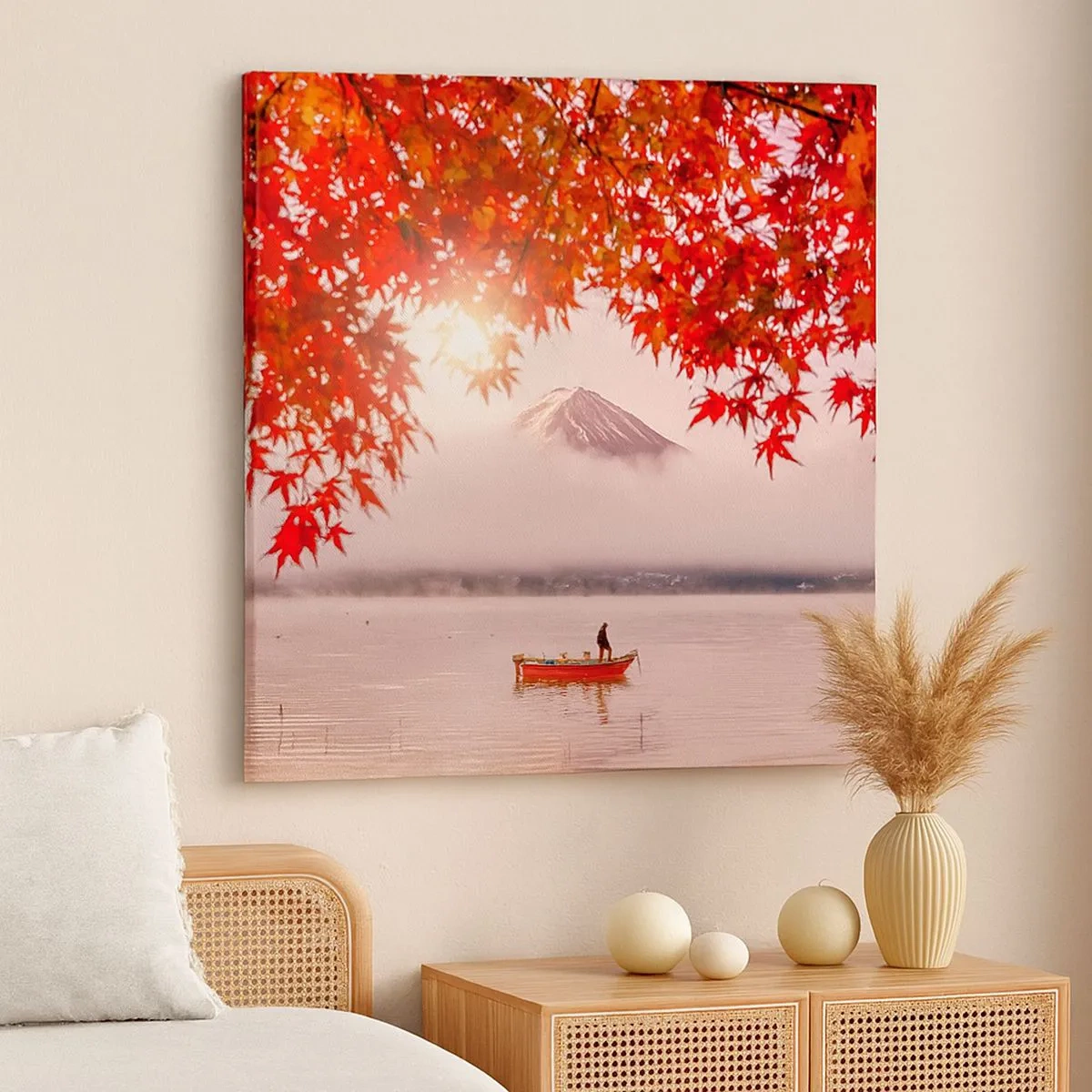 Cuadro sobre lienzo - Impresión de Imagen - Estilo japonés - 30x30 cm