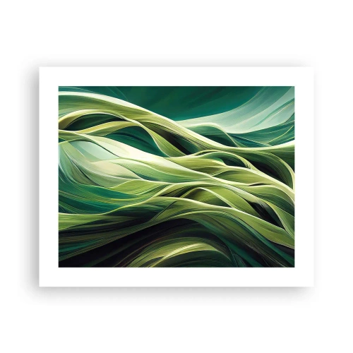 Póster - Un juego abstracto de color verde - 50x40 cm