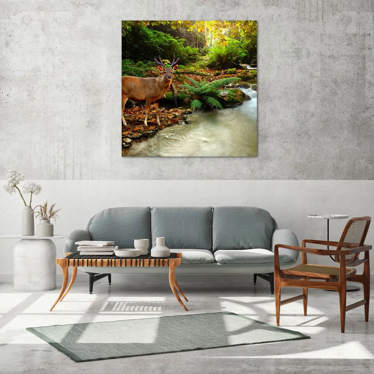 Cuadro sobre vidrio - Impresiones sobre Vidrio - Bienvenido a mi mundo - 70x70 cm